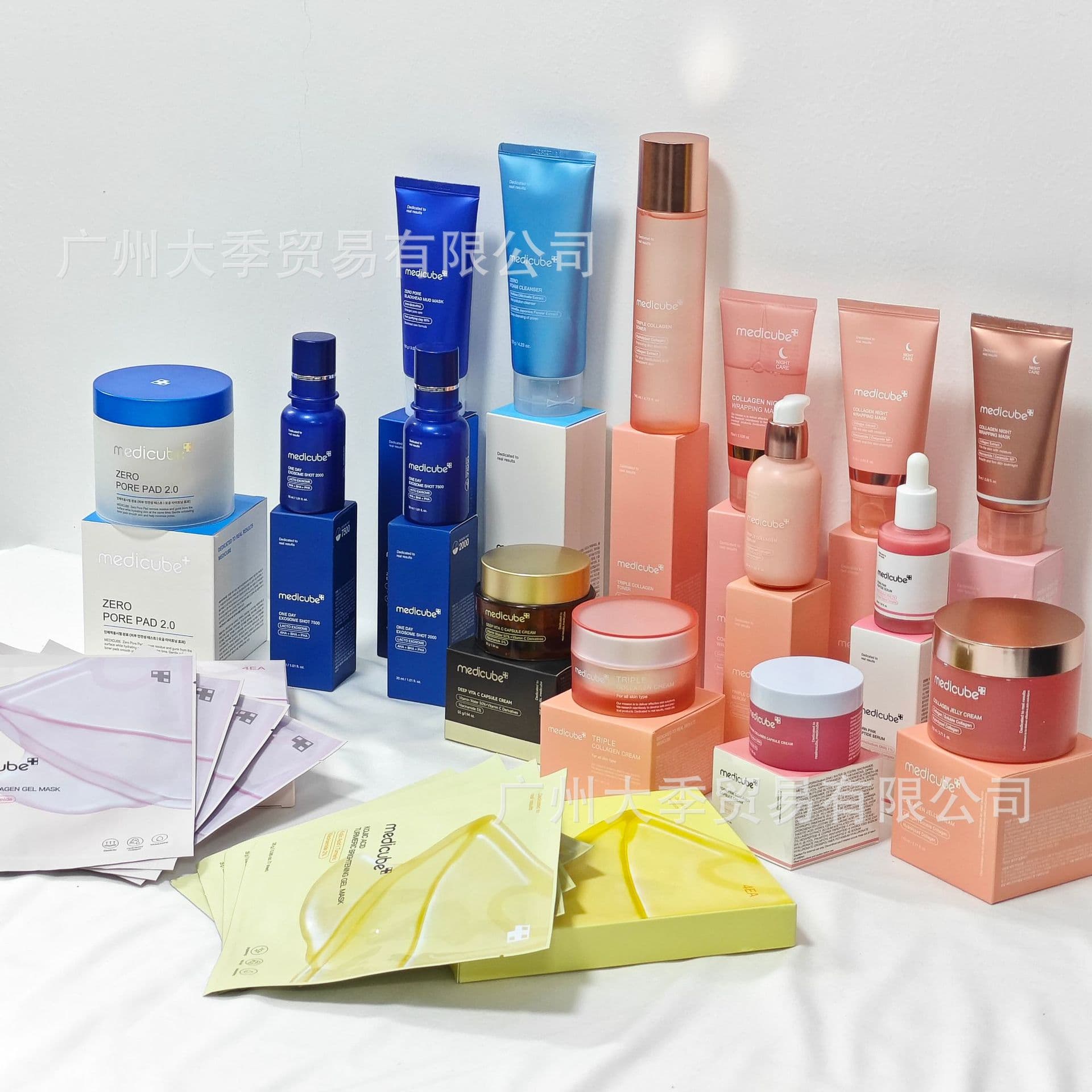 Cross-border in-stock collagen ampoule essence, sunscreen facial cleanser, mud mask peel-off mask