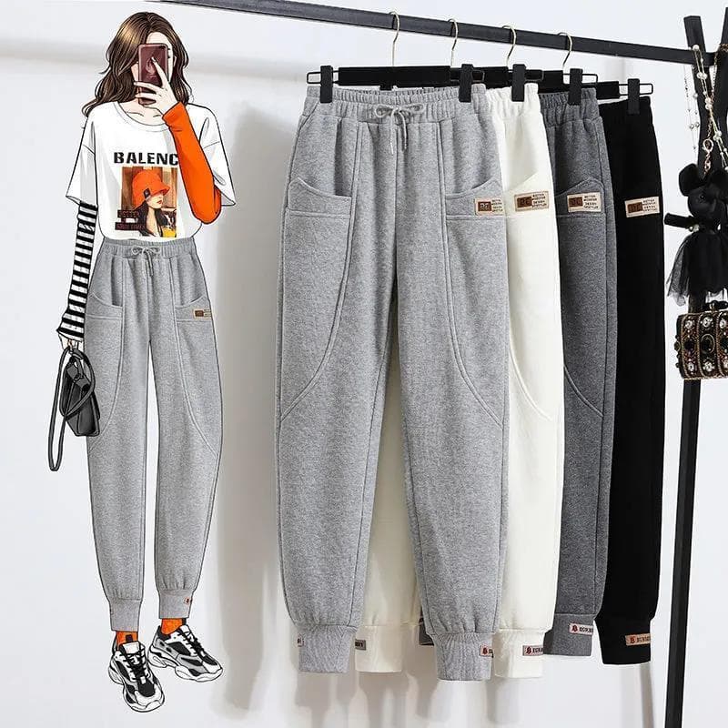 Sweatpants for women, spring/autumn new style Korean loose harem pants, high-waisted ankle-cuff casual pants trendy