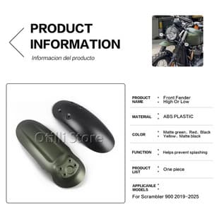 Motorcycle Modification Accessories Triumph Scrambler900 19-25 Fender Double-Layer High-Low Fender