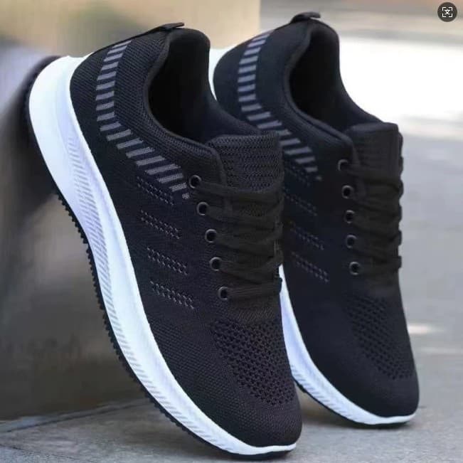 Mesh Men's Shoes Spring Autumn Breathable Casual Shoes Low-Top Korean Trendy Versatile Sneakers Fashion Fly-Knit Running Shoes