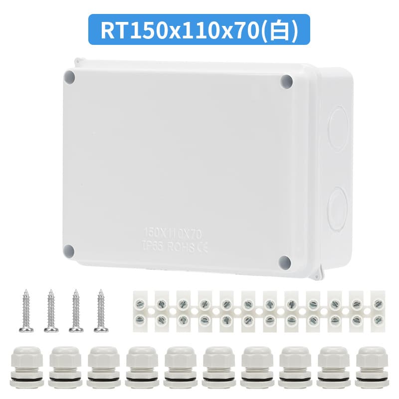 Cross-border Promotion Pre-drilled Waterproof Box IP65 Indoor/Outdoor Sealed Box Connector Terminal ABS Waterproof Junction Box