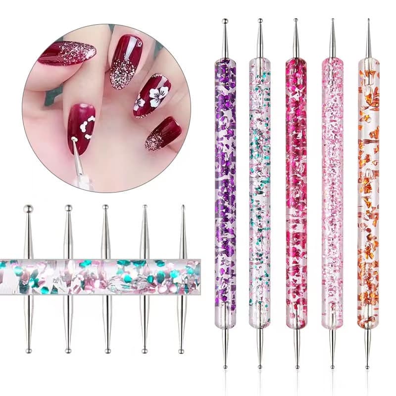Dual-Ended Nail Art Rhinestone Pickup Pen, Glitter Stick, Dotting Needle, Bead Pickup Pen, Handmade Rhinestone Tool for Nail Art