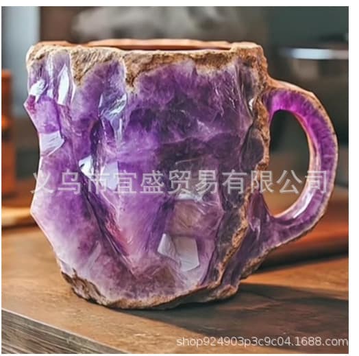 Cross-border Mineral Crystal Coffee Mugs Resin Crafts Imitation Mineral Crystal Coffee Cup