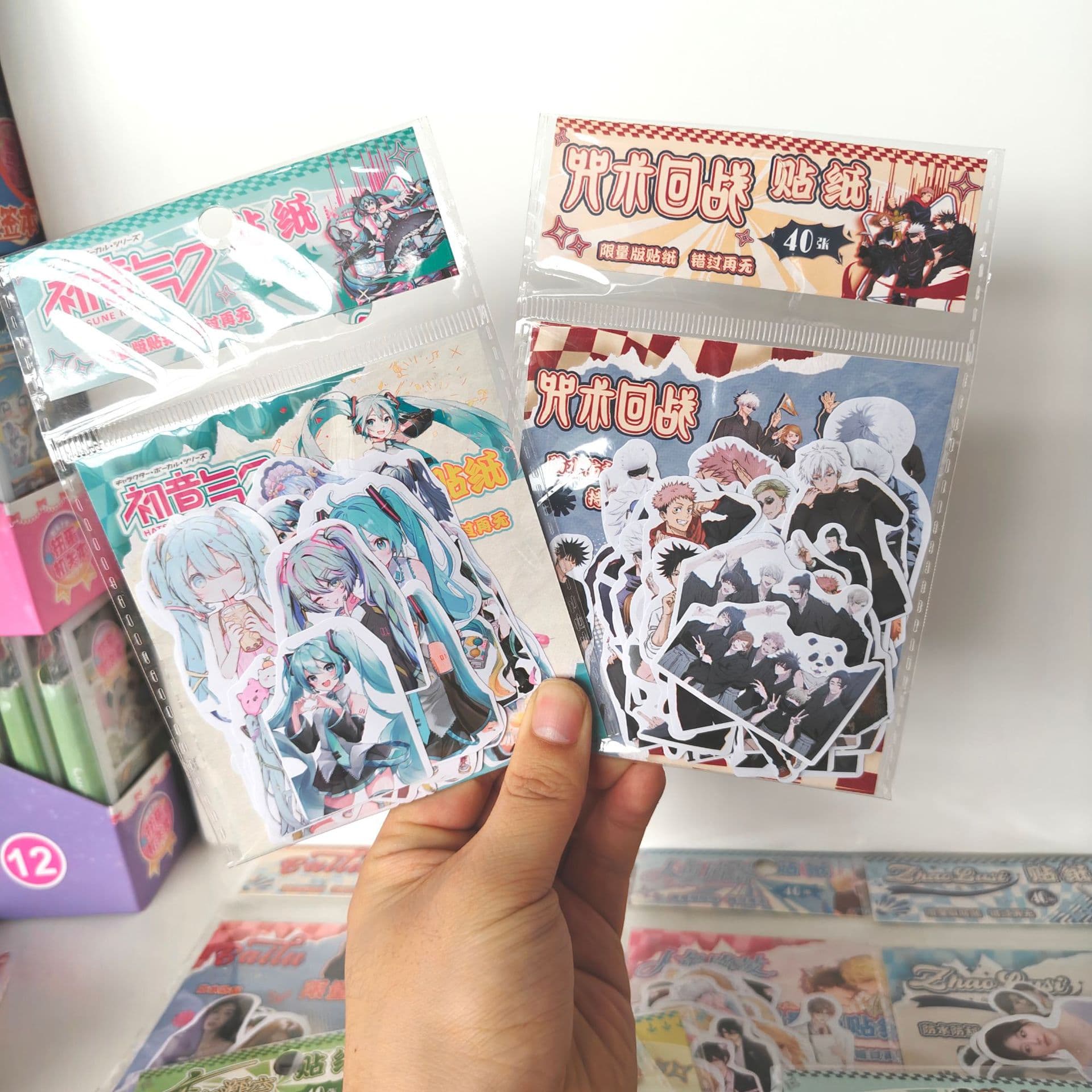 Star Anime Heterosexual Bag Stickers DIY Handbook Photo Stickers Self-Adhesive Waterproof Wall Suitcase Decoration Stickers