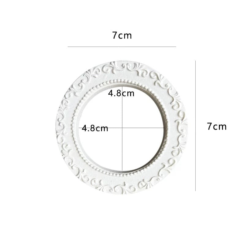 European Style Vintage Copper Resin Mini Photo Frame Decorative Positioning Frame for Earrings Necklace Jewelry Props