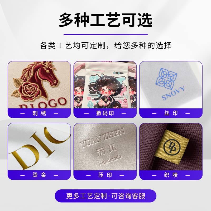 Factory Direct New Cotton Linen Drawstring Pouch Custom Jewelry Bag Gift Packaging Small Pouch with Logo Printing