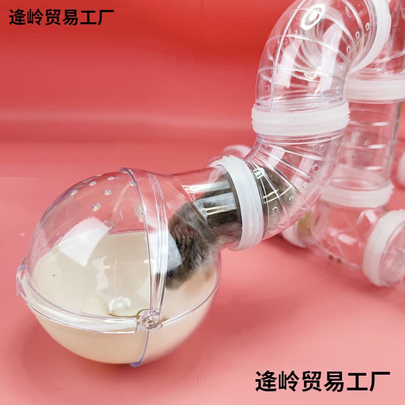 Hamster Pipe Cage Tunnel Transparent External Tunnel Modification Accessories Maze Toy Landscaping External Bathroom Wholesale