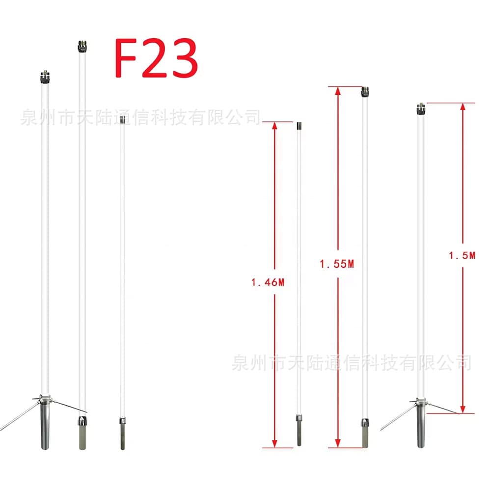 F23 Fiberglass Antenna 144-174MHz High Gain Repeater Antenna 7.8dBi VHF Three-Section 4.5m