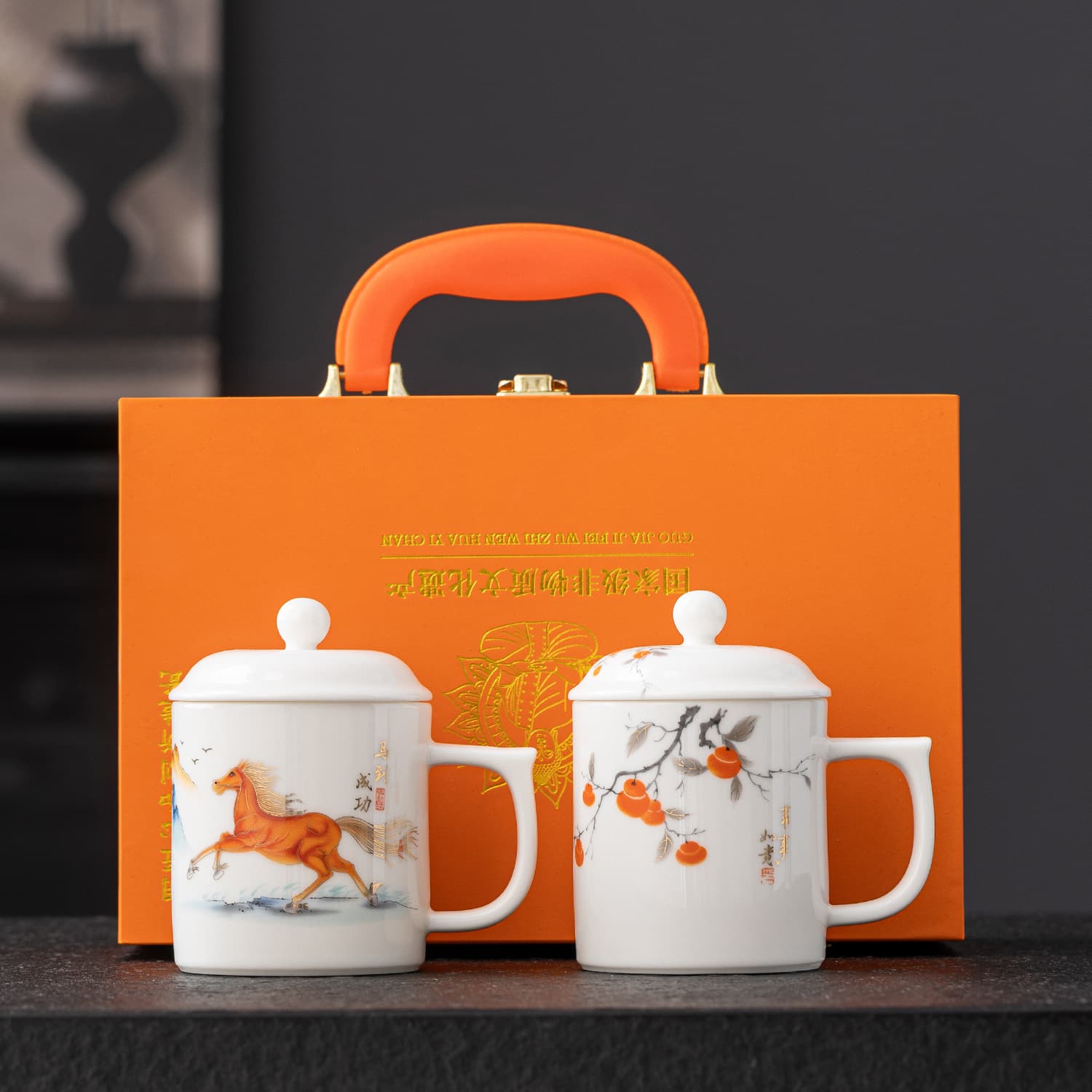 White Jade Porcelain Office Cup for Corporate Events, Meetings, Home, Personal Use, Hotel Hospitality Teacup with Custom LOGO Printing