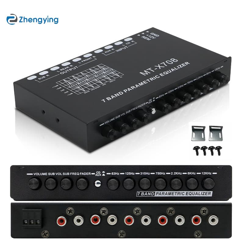 Cross-border Car Equalizer 7-Band Equalizer Car Audio EQ Tuning Crossover Amplifier Factory