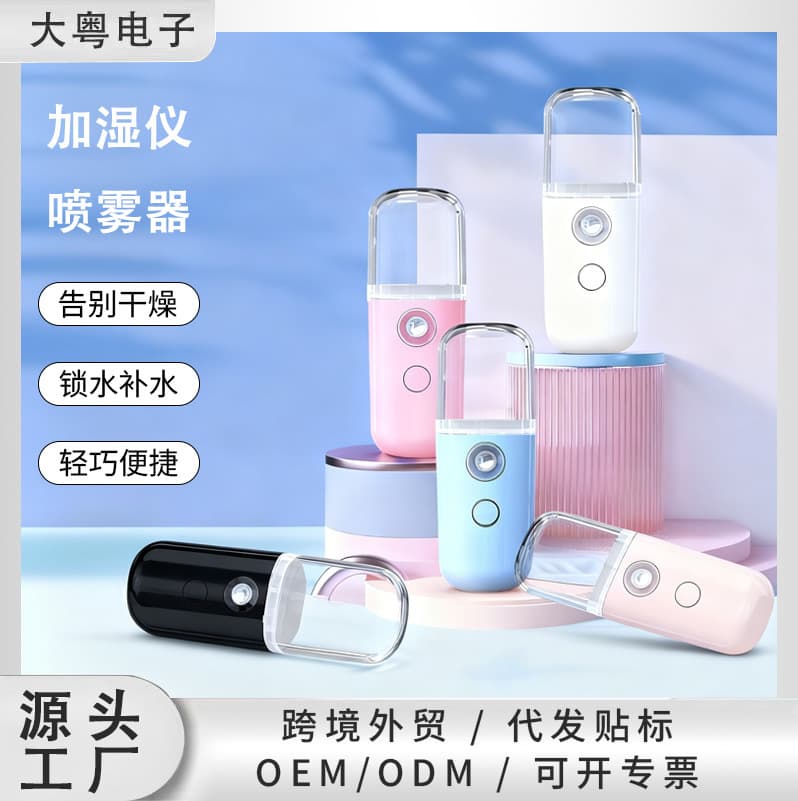 Facial Moisturizing Spray Bottle with Nano Ultra-Fine Mist, Cosmetic Sprayer and Rechargeable Humidifier