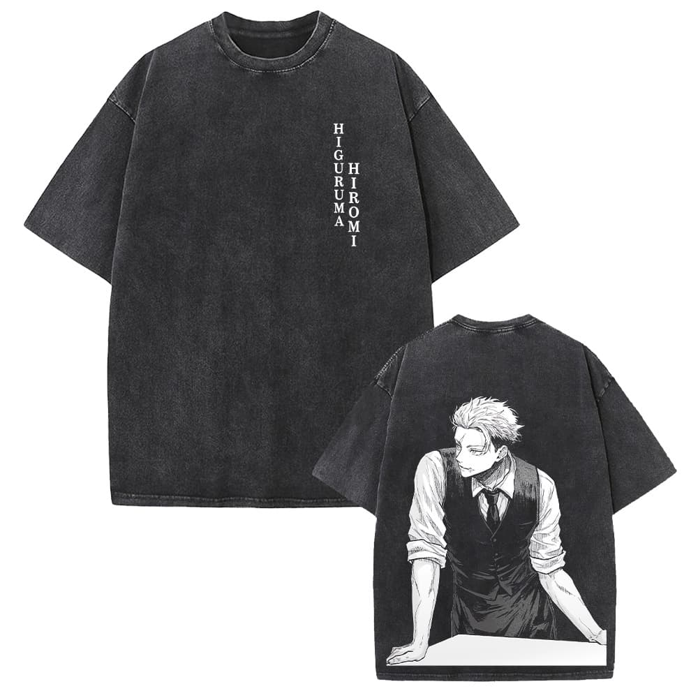 Cross-Border Spell Return Peripheral Graphic Print T-shirt Summer Cotton Washed Retro Distressed Short-Sleeved Top Versatile