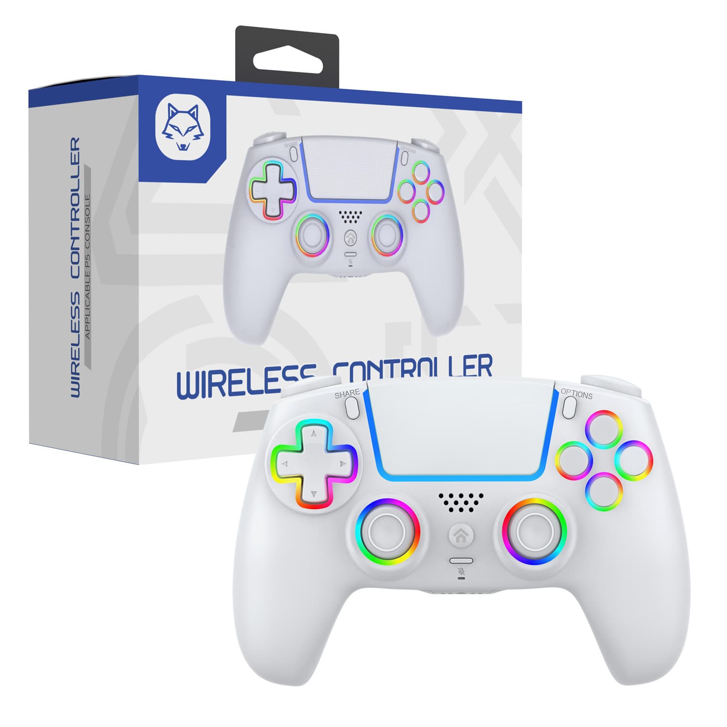 New Cross-Border PS5 Bluetooth Wireless Game Controller Hall Trigger PS5 Game Controller with RGB Light