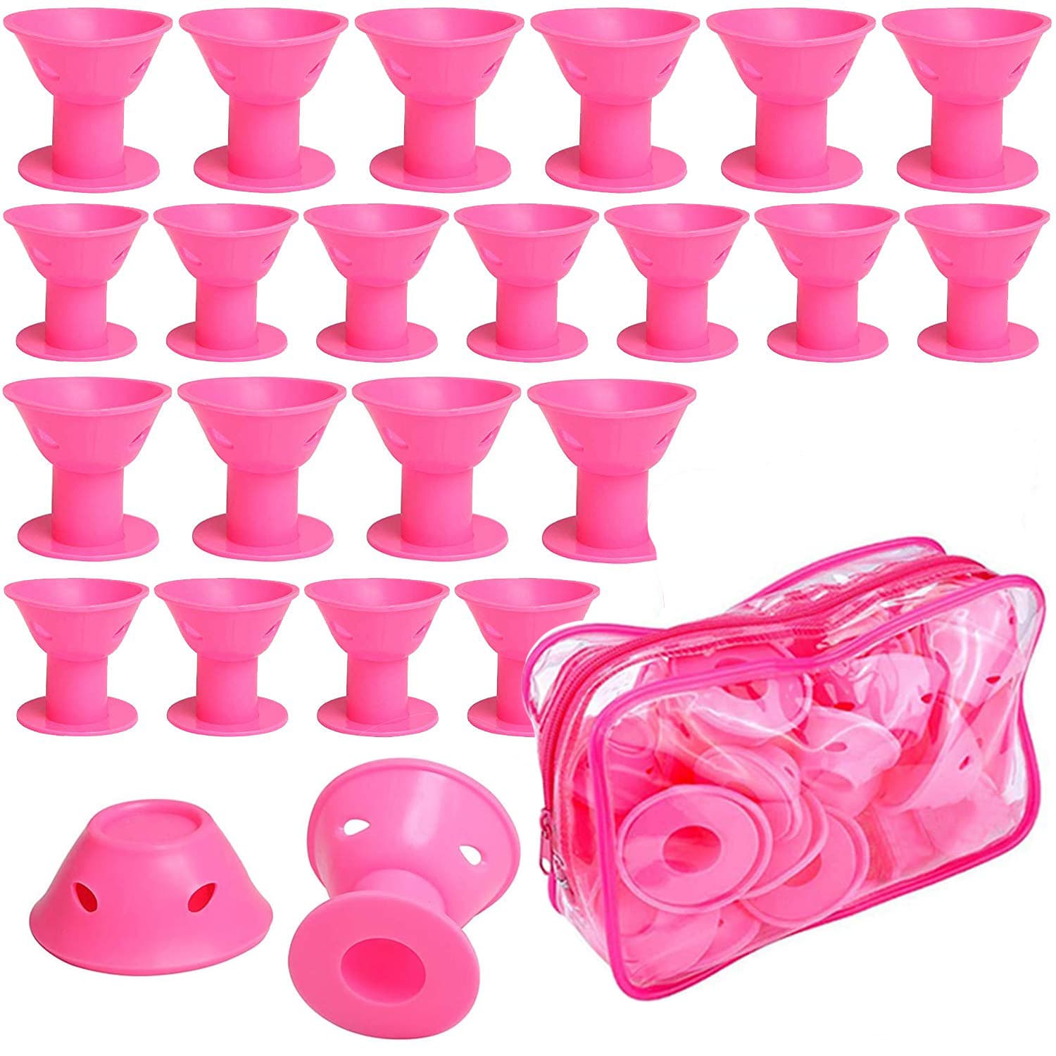 Factory Direct Mushroom Hair Curler Cross-border Bell Hair Rollers Large and Small Soft Silicone PVC Packaging In Stock