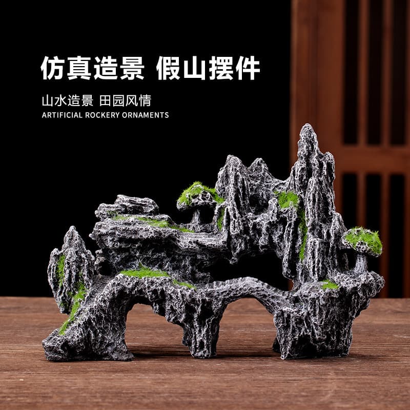 Simulated Rockery Bonsai Scenery Accessories Home Miniature Landscape Ecological Fish Tank Decoration Ornament Amazon