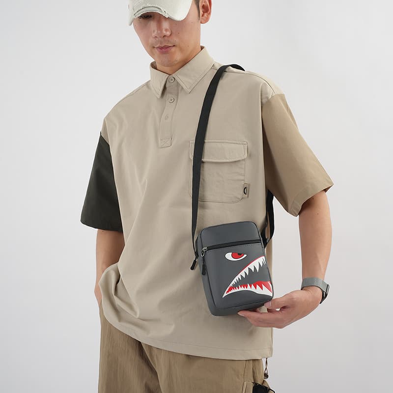 Men's Casual Shoulder Bag, Trendy Crossbody Bag, Cartoon Waterproof Lightweight Men's Crossbody Bag Wholesale