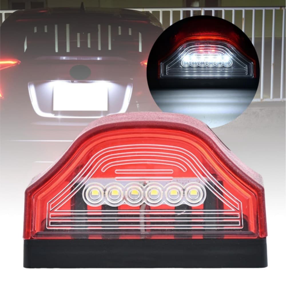 Cross-border Stock Supply License Plate Light 24V LED Truck Side Marker Light Truck Clearance Light Tail Light Truck LED License Plate Light