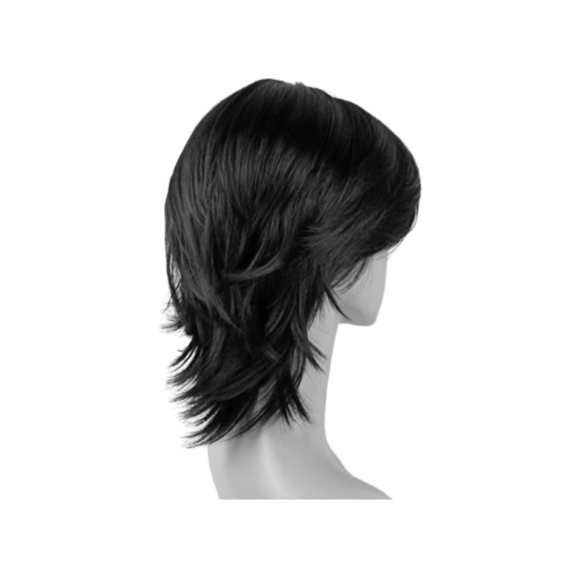 Wolf Tail Mullet Unisex Wig Viral Same Style Japanese Samurai Long Straight Hair Handsome Youthful Wig Set