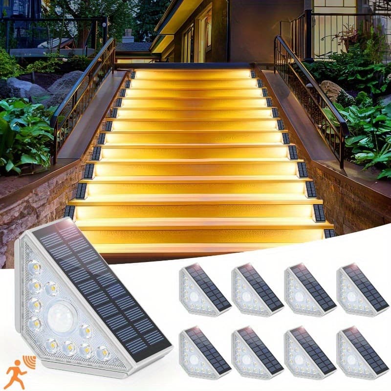 Solar Powered Stairway Lighting Lamp Yard Garden Atmosphere Balcony Solar Foot Lamp LED Light Source Long Life Span