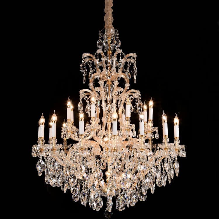 European Chandelier Living Room Crystal Light Villa Staircase High Ceiling Large Chandelier Hotel Banquet Hall Clip Candle Lamp