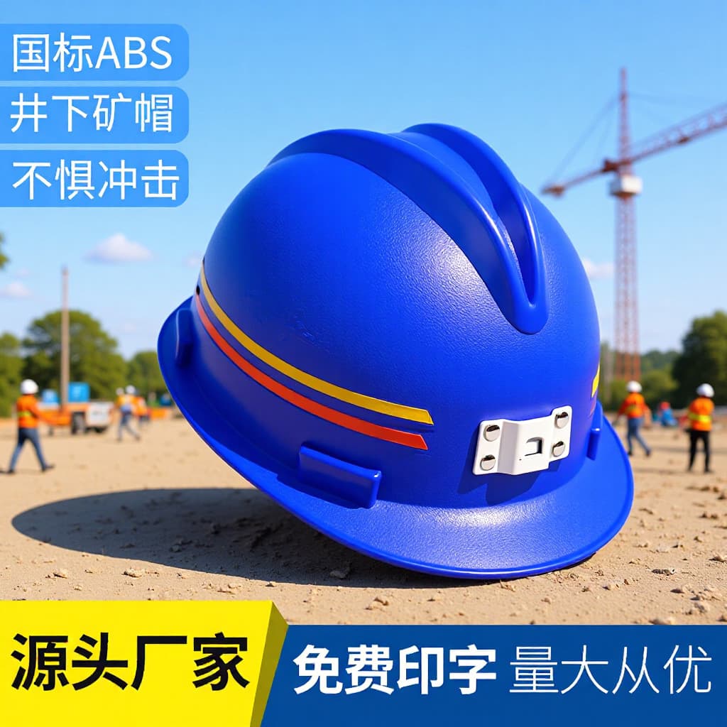 Mining safety helmets made of ABS, pass inspection, mine caps impact-resistant, anti-static helmets compliant with national standards, compatible with miner's lamps and anti-collision.