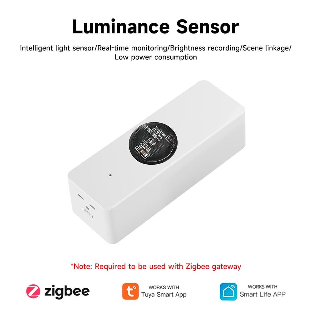 Tuya ZigBee Light Sensor Brightness Detector Illumination Monitoring Home Automation