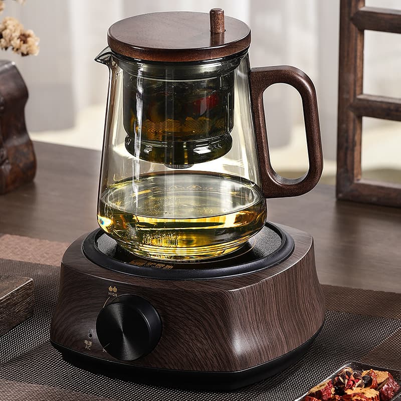 Electric Ceramic Stove with Tea Pot, Tea-Water Separation Electric Tea Maker, Home New Glass Kettle Gift Set