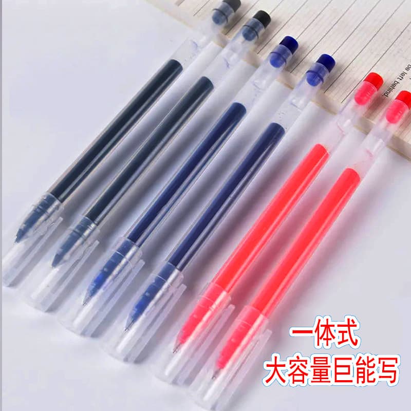 Quick-dry liquid ink rollerball pen, extra-long writing gel pen for office and students, needle-point pen for exam practice, signature pen