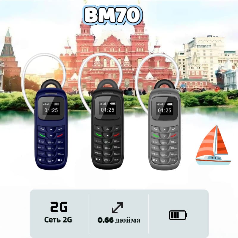 Cross-border Trade BM70 GSM 2G Non-Smart Dual SIM Mini Candy Bar Keypad Student Backup Phone