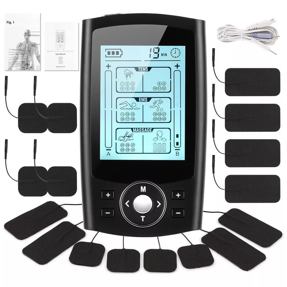 New TENS E-commerce Rechargeable Muscle Stimulator EMS Dual-Channel 36-Mode Physiotherapy Massager