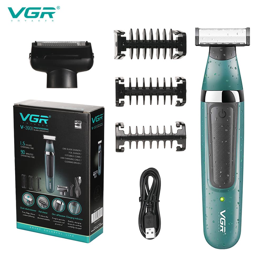 Portable USB Rechargeable Electric Shaver VGR393 Multi-Function Full Body Washable Hair Removal Razor Safe And Efficient Shaving
