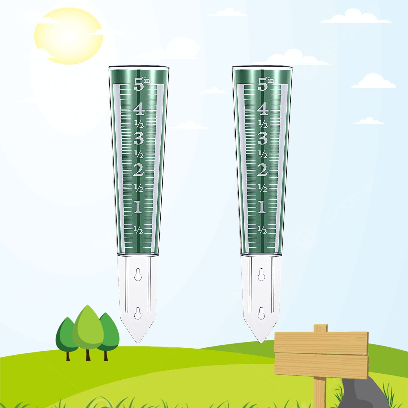 Cross-border Exclusive Hot-Selling Garden Rain Gauge, Outdoor Rain Measurement Tool, Enlarged Scale