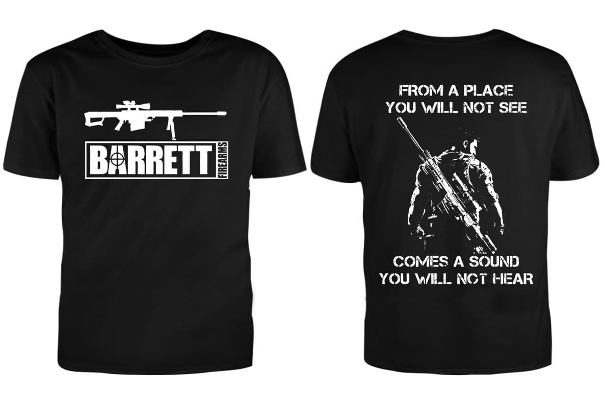 LE Barrett Firearms men's clothing cotton double-sided print