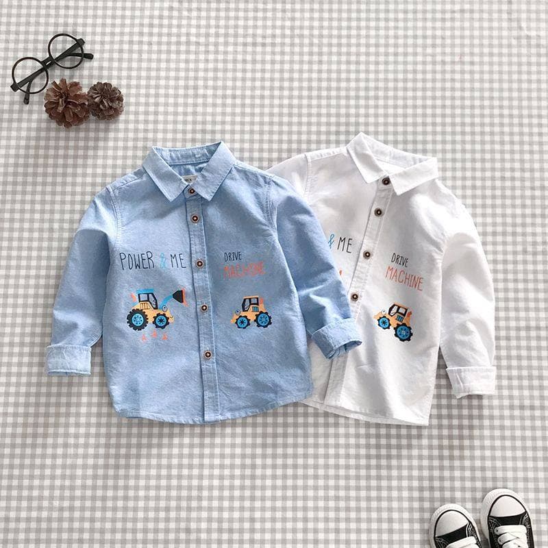 Baby Shirt Long Sleeve Cotton 2026 New Spring Autumn Boys Toddler Top Children Thin Shirt