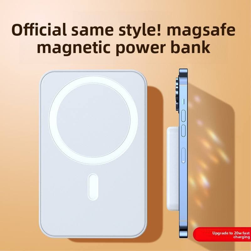 Cross-Border Foreign Trade Wholesale Magnetic Wireless Power Bank Compatible with Apple 8-16 MagSafe Equivalent External Battery