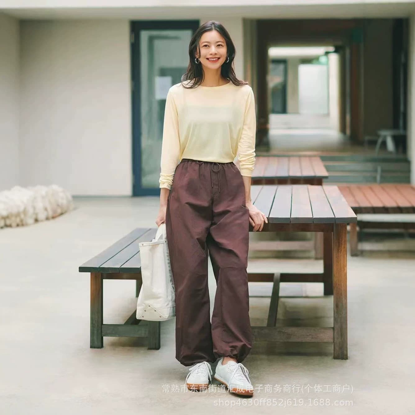 Youjia 483001 Women's Casual Long Pants UV-Protective Cargo Pants Cool Breathable Versatile