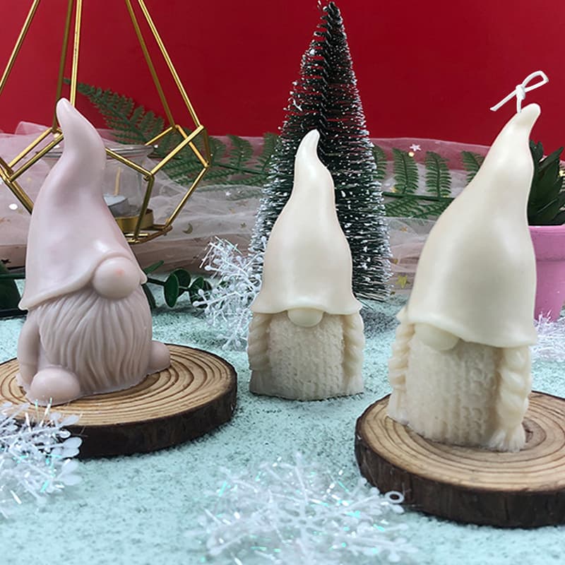 Christmas Faceless Santa Scented Candle Silicone Mold DIY Santa Gypsum Epoxy Resin Silicone Mold