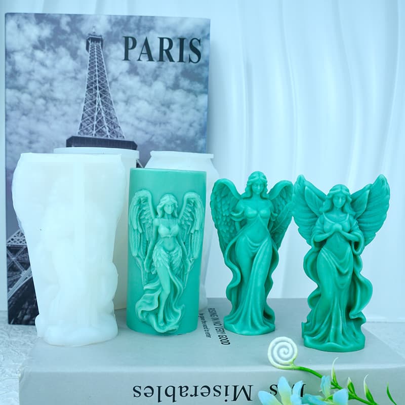 DIY Dream Wings Goddess Scented Candle Silicone Mold, Aroma Stone Decorative Ornament Mold
