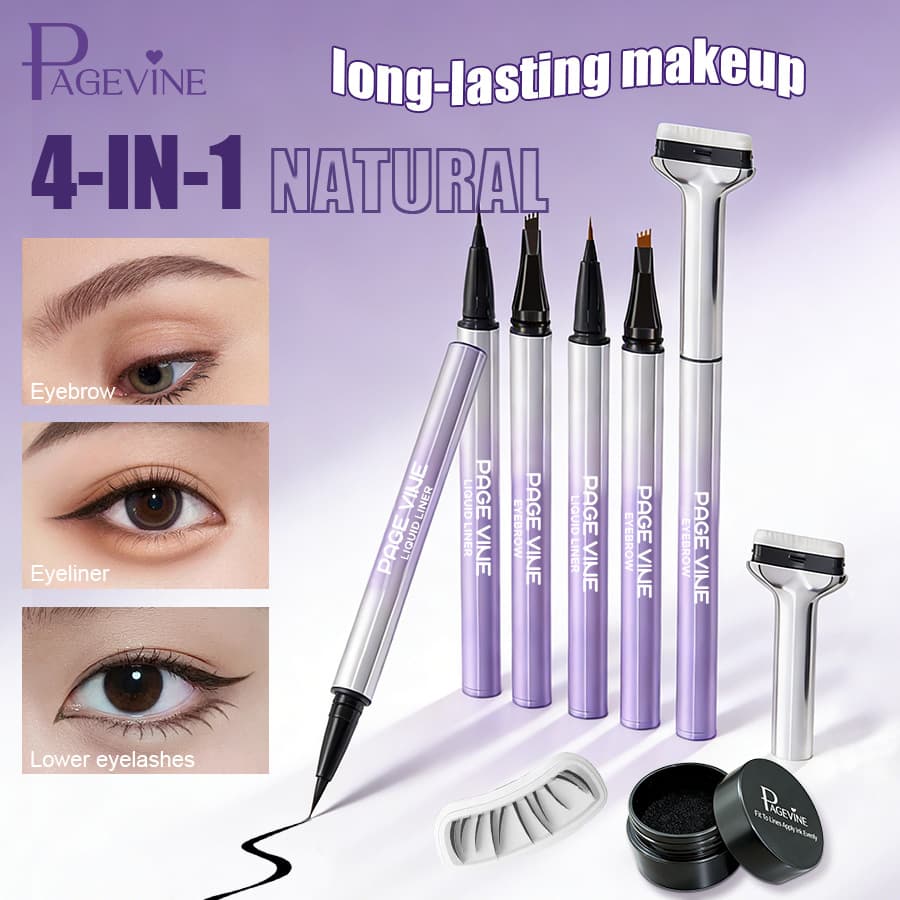 VINE Lower Eyelash Stamp Eyeliner (3-in-1: Long-lasting, Smudge-proof Eyebrow Pencil, Eyelash Pencil, and Eyeliner)