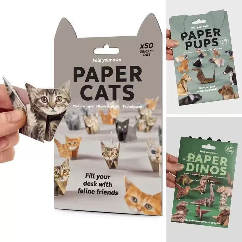 [Large Stock] Cross-border New DIY Paper Cats DIY Origami Animal Handcraft Gifts