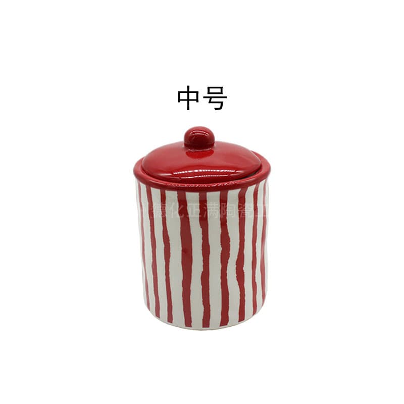 Foreign trade ceramic storage jars, kitchen airtight jars, coffee and grain storage jars, Amazon export to Europe and America, medium-sized candy jars