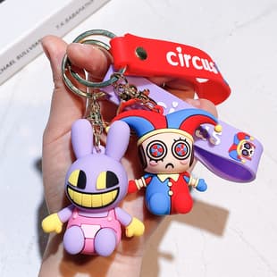 Amazing Digital Circus Keychain Pendant Bag Car Keychain Cross-border E-commerce Keychain Wholesale