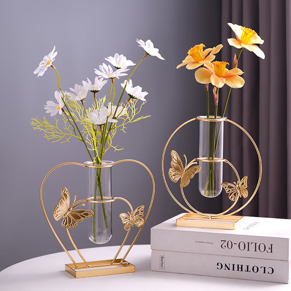 Artificial Flower Decorations for Home, Living Room Tabletop, Simulated Flower Arrangement, Dining Table Hydroponic Vase Ornaments, Home Decoration