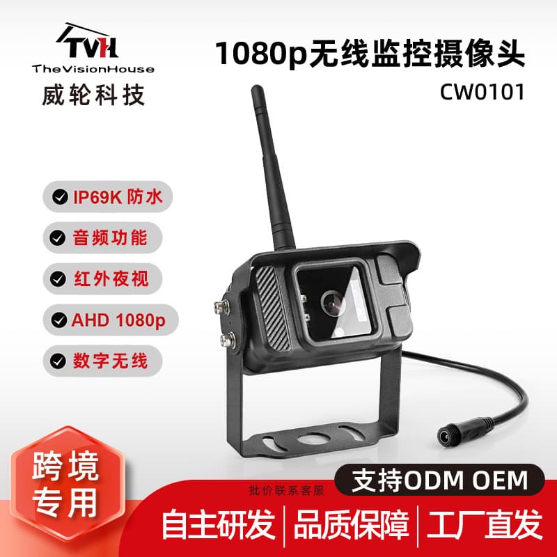TVH HD Infrared Camera Wireless Night Vision Reverse Mirror Blind Spot Assist Vehicle Monitoring