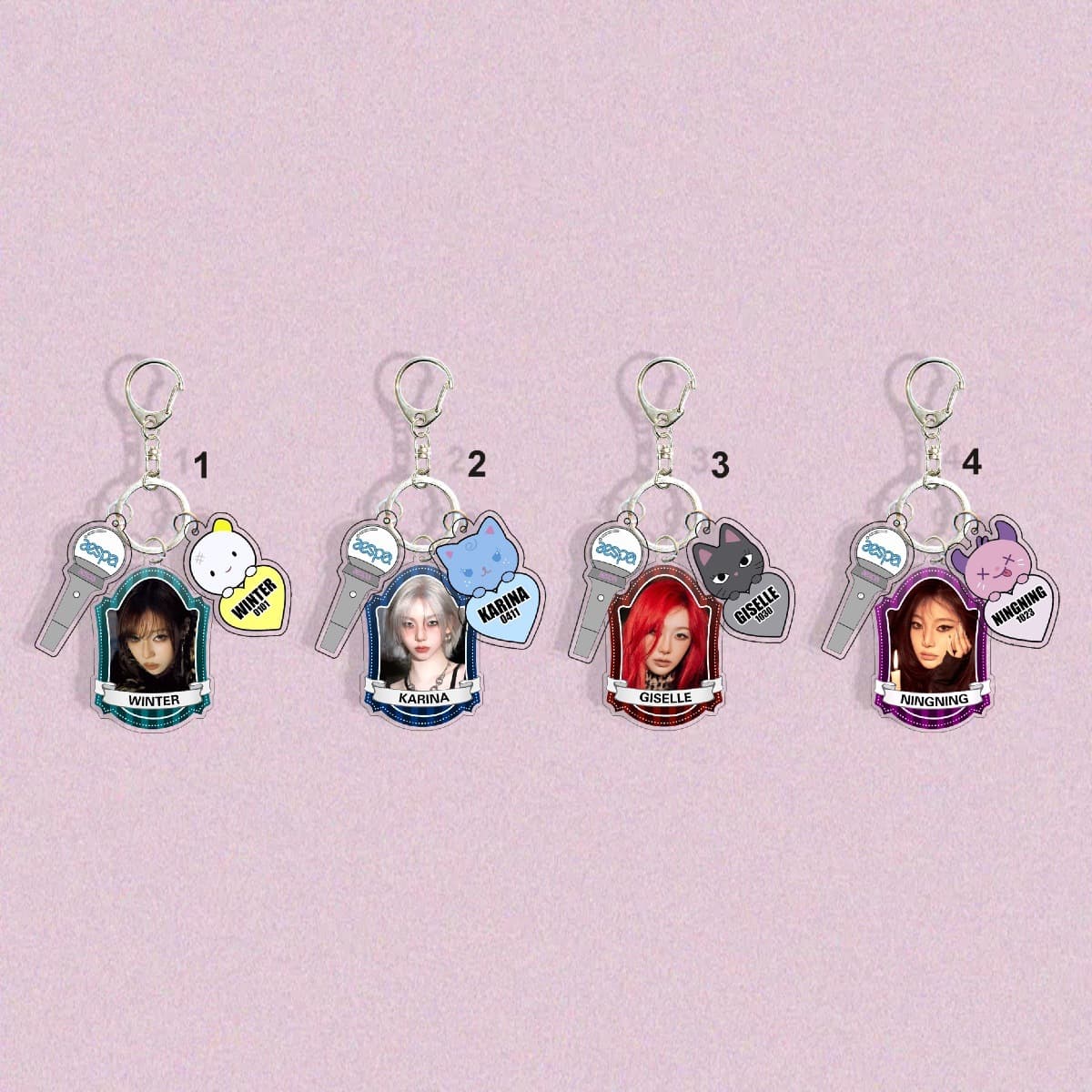 aespa peripheral Xiao Zha Jin Minhang Liu Zhimin GISELLE Xiao Zha Ning Yi Zhuo schoolbag pendant keychain 1362