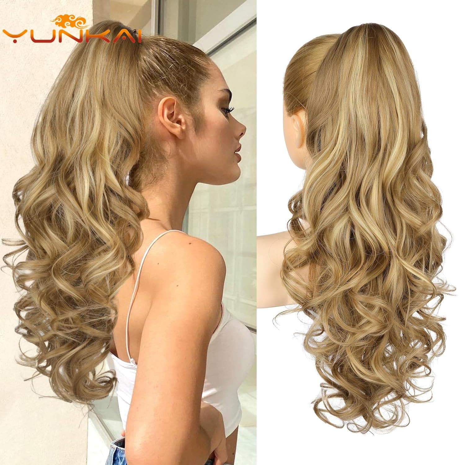 Hot-selling Ponytail Hair Clip Grasp the Ponytail Long Curly Ponytail Hair Extension Claw Clip
