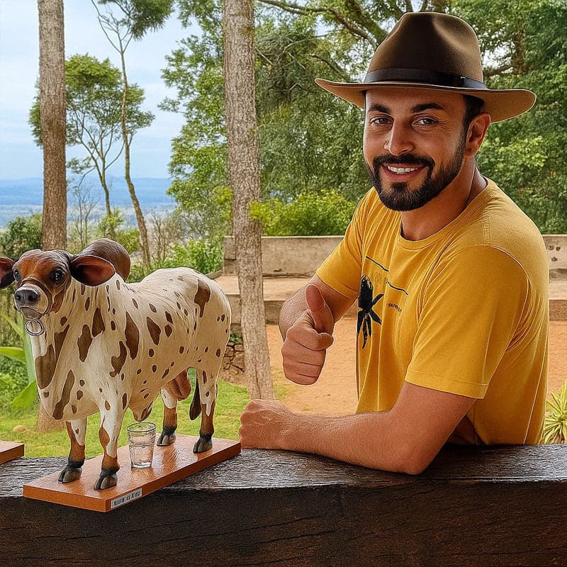 New Nelore bull liquor dispensers