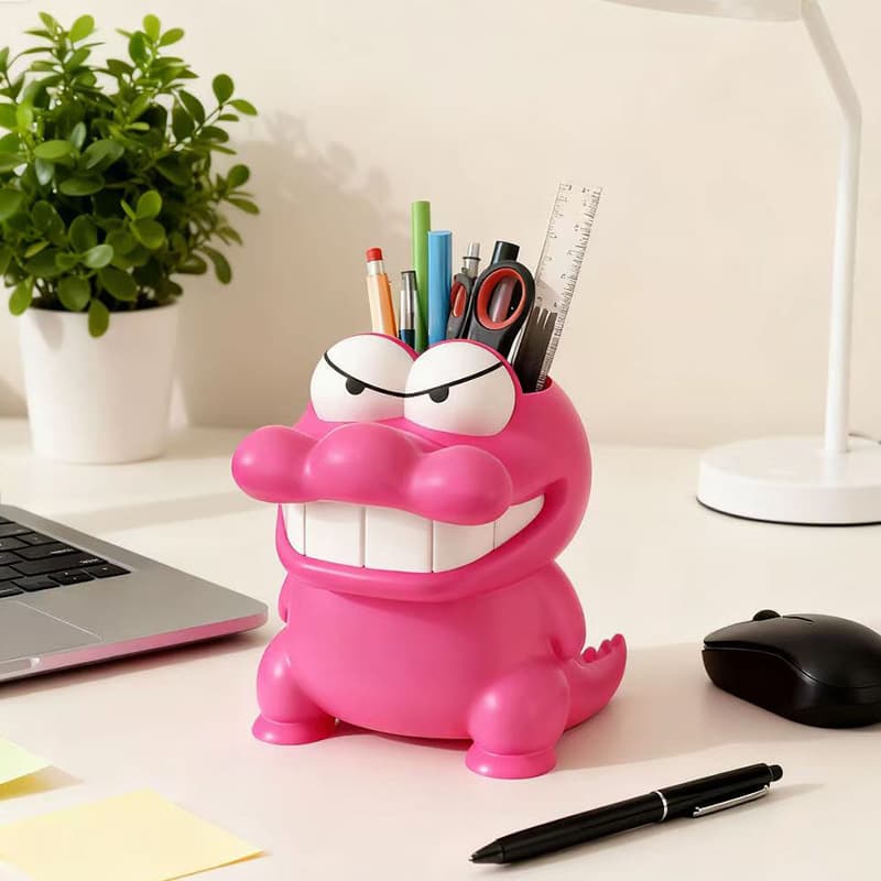 Cute crocodile pen holder ornaments living room office study desktop decoration creative stationery storage home good things