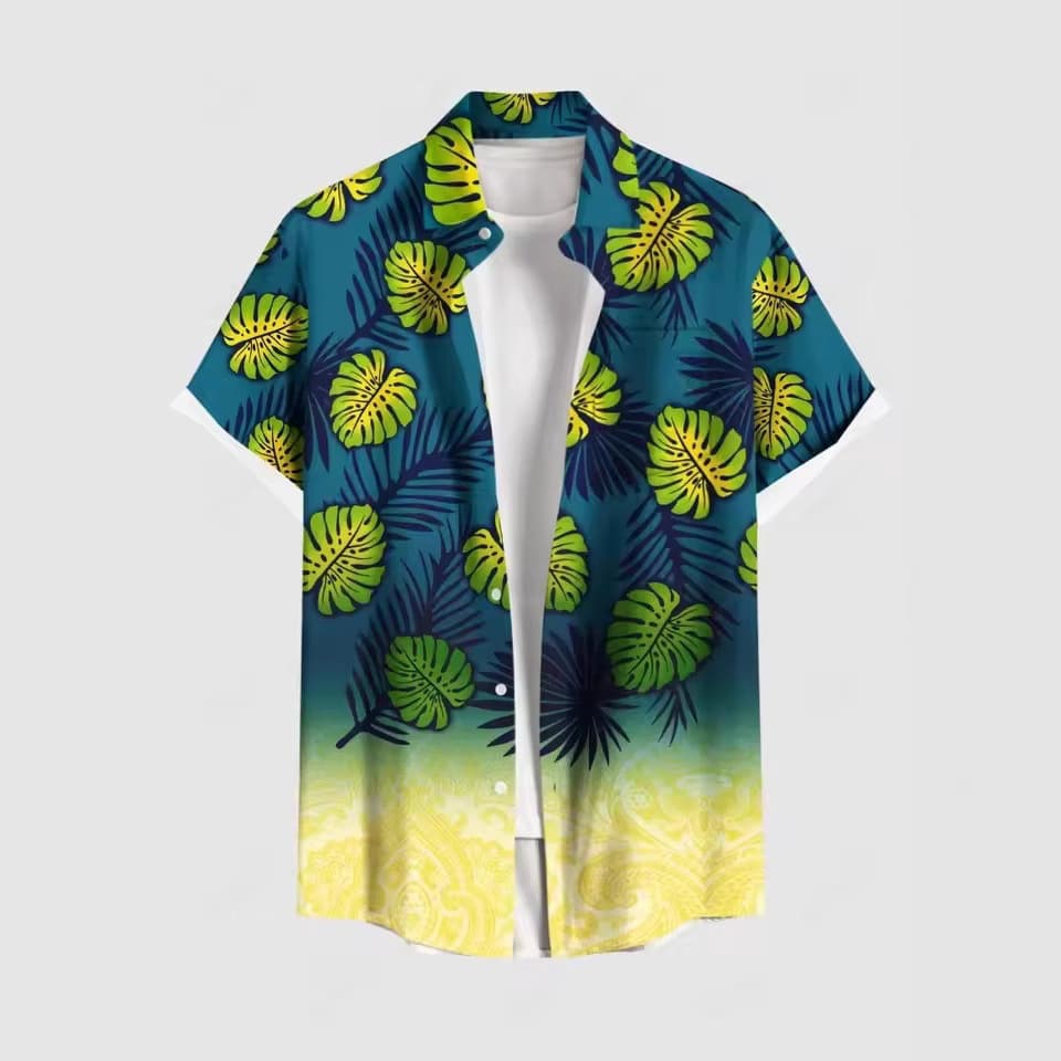 2025 Men's Hawaiian Shirt 3D Printed Short Sleeve Shirt Summer Loose Top Men's Casual Shirt
