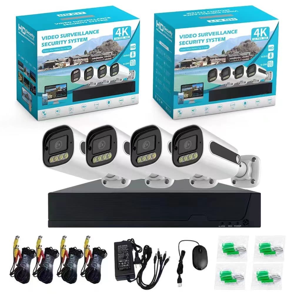 AHD Surveillance Camera 1080P DVR 8-Channel Monitoring System Kit CCTV Outdoor HD Waterproof Camera